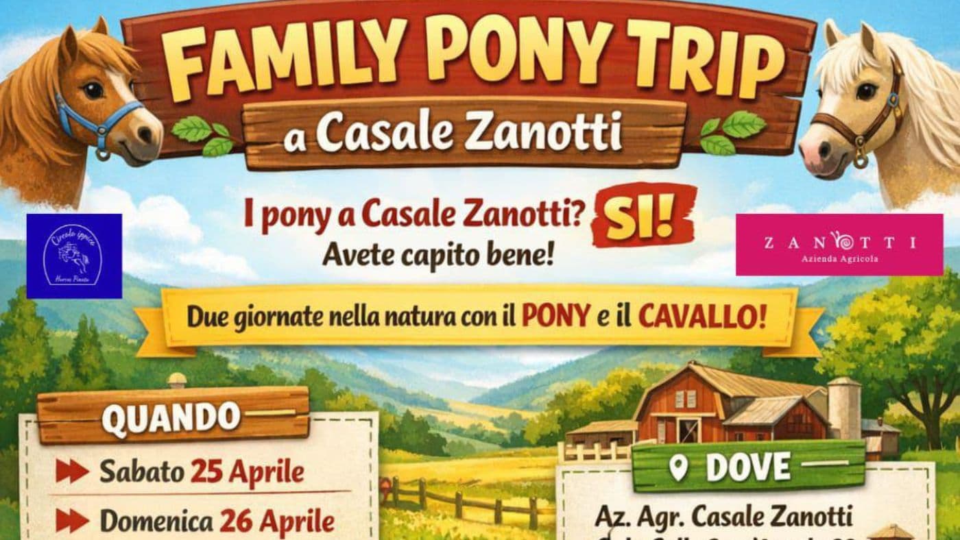 Ponte del 25 aprile a Moscufo: Family Pony Trip con pranzo, pony e